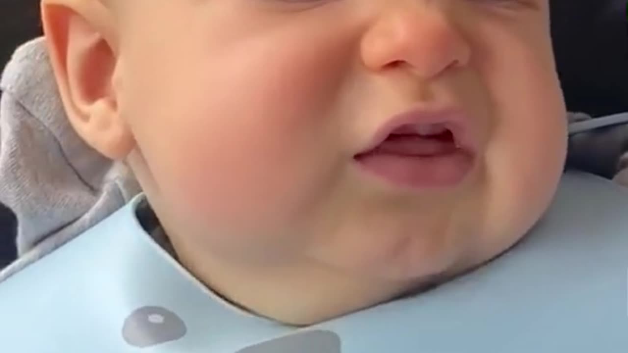 Cute baby talking