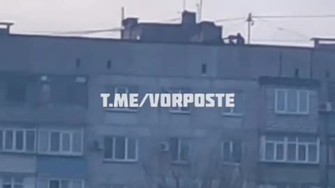 Ukrainian war crimes again, as usual. A sniper on the roof of a residential building...