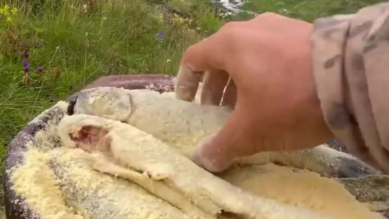 cooking red spotted trout in butter in the cold streams of the plateau.