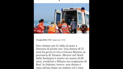 Malori improvvisi dal 15 al 16 luglio.