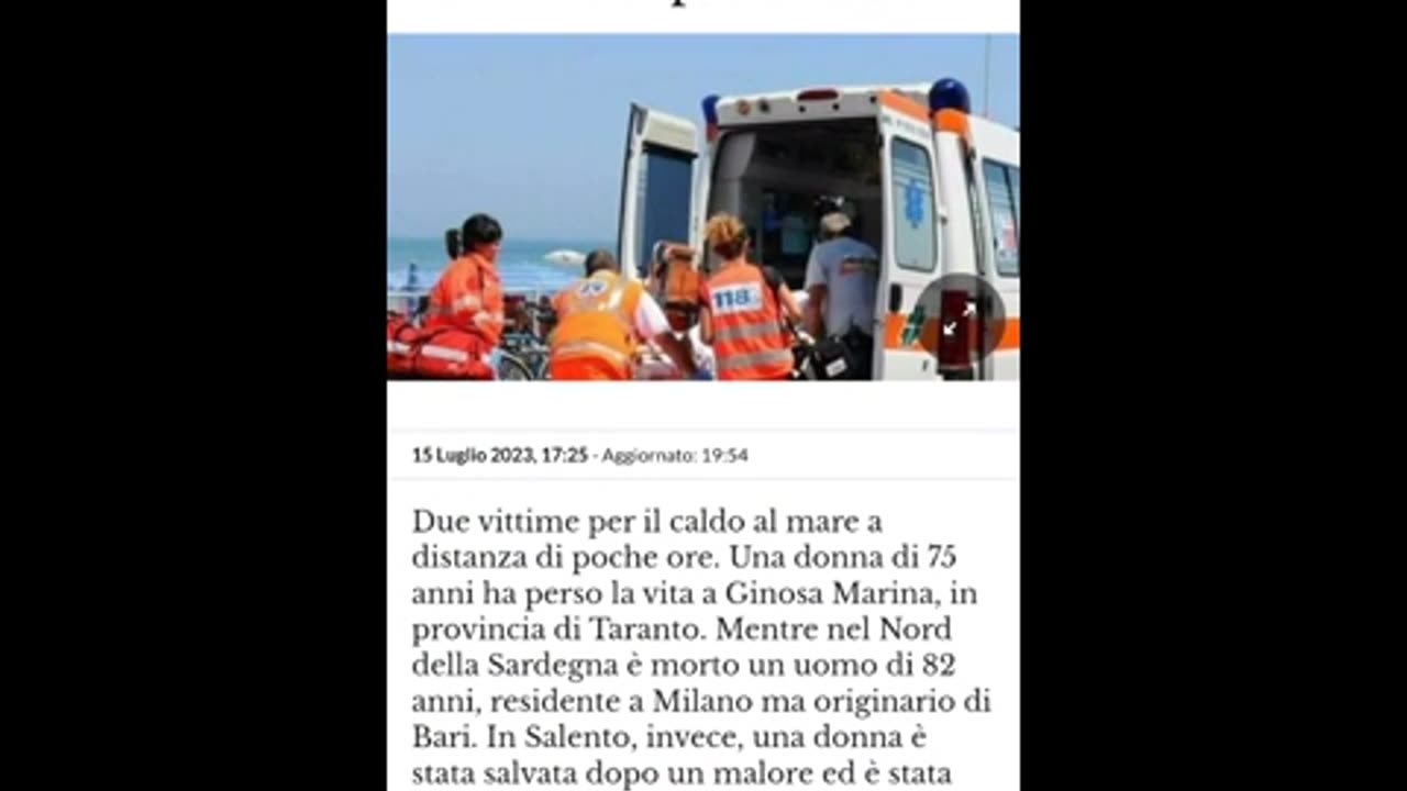 Malori improvvisi dal 15 al 16 luglio.