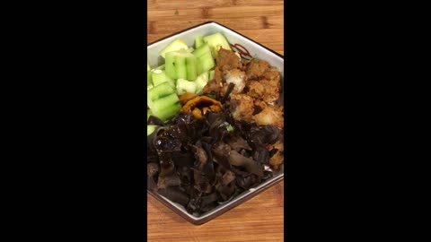 Super Simple Black Fungus Salad with Honey Mustards