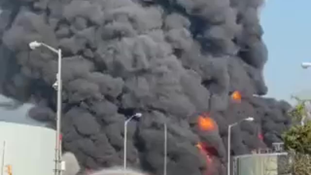 The major fire at the Marathon Petroleum refinery in Garyville, Louisiana