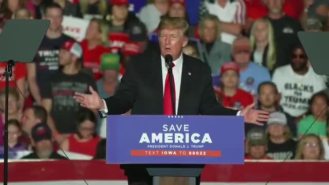 Trump rally in Iowa (Oct 09, 2021) - address Voter Fraud