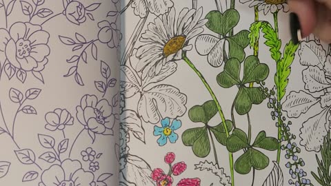 Coloring in a Botanical Coloring Book PART 2 (Relaxing Chill Video)