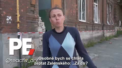 Obyvatelka Mariupolu obviňuje Zelenského ze zločinů