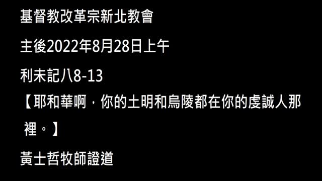 【耶和華啊，你的土明和烏陵都在你的虔誠人那裡。】