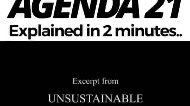 AGENDA 21 explained in 2 minutes