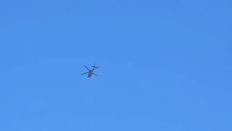 Police helicopter over Highway 1