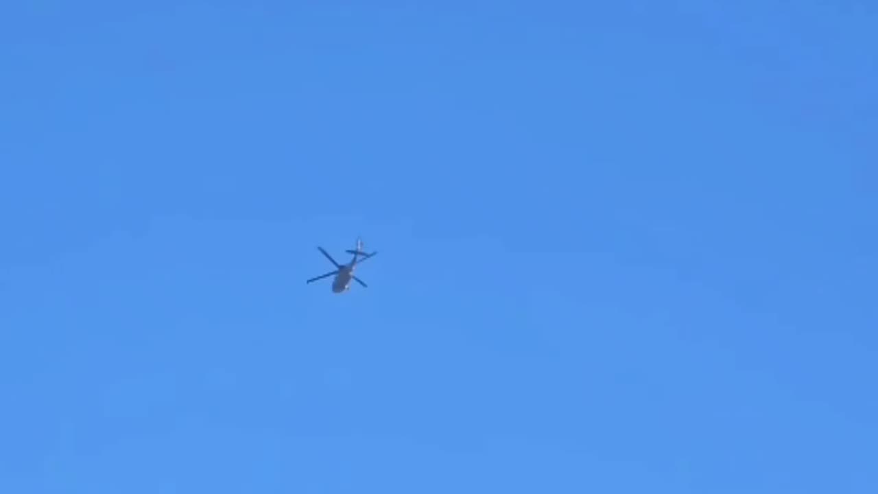 Police helicopter over Highway 1