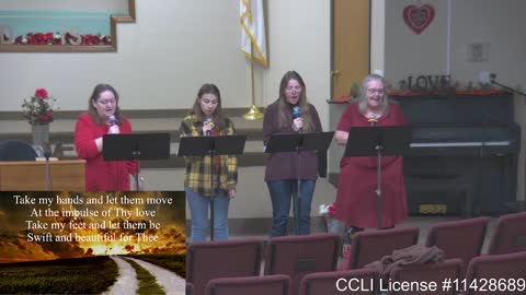 Moose Creek Baptist Church sings “Take My Life and Let it Be“ During Service 2-13-2022