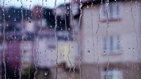 Rain sound on window