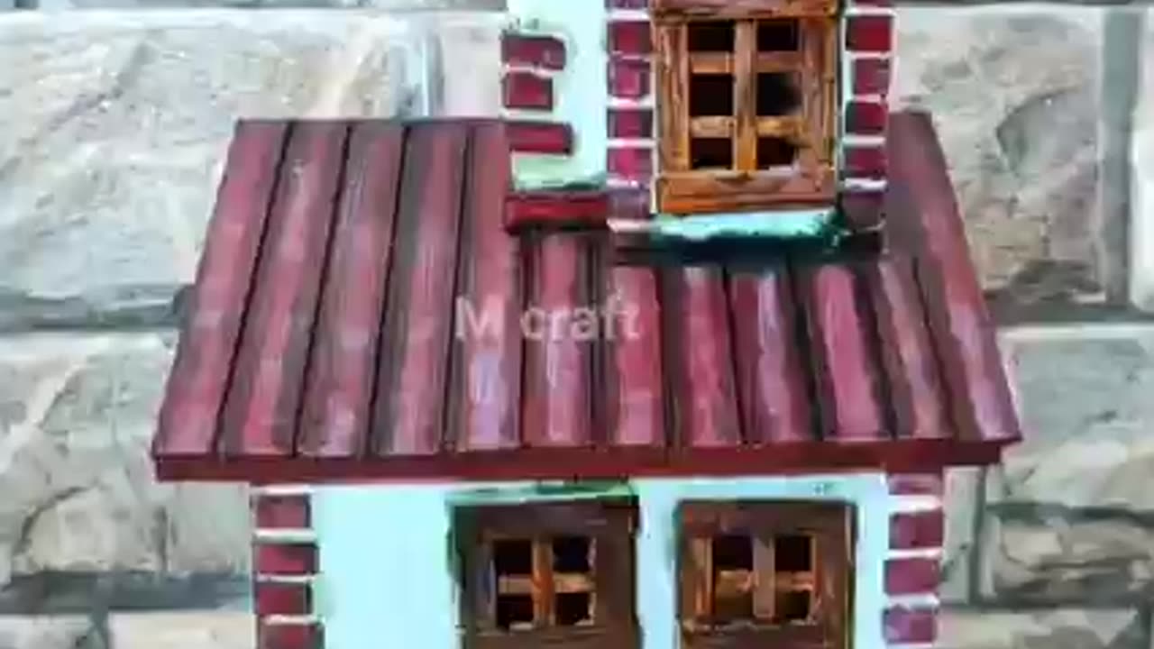 very beautiful cardboard house