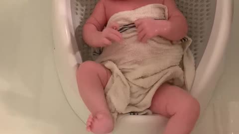 1st Bath at Gwamas house 8/26/23