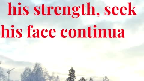 Seek the LORD and his strength, seek his face continually