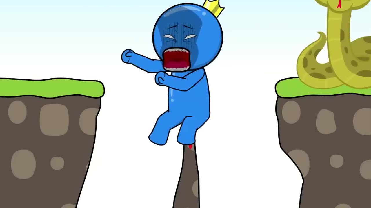 Rainbow Friends: Blue wanted to hurt Snake but couldn't | Funny Animation 🤣🤣🤣 #shorts