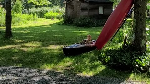 A new young future fisherman in training