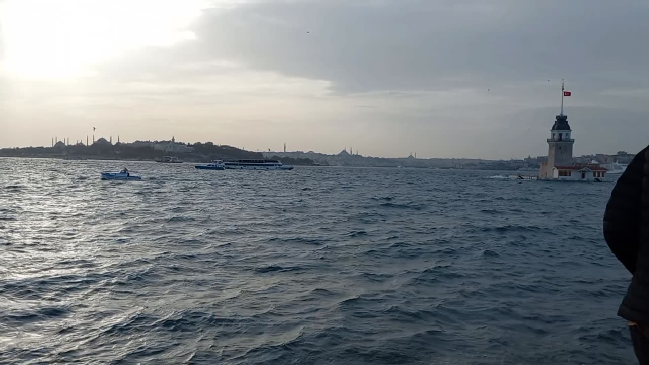 Beautiful sea landscape at the girl's tower