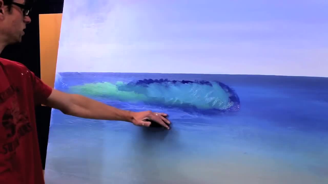 How to Paint Water On A Beach - Mural Joe