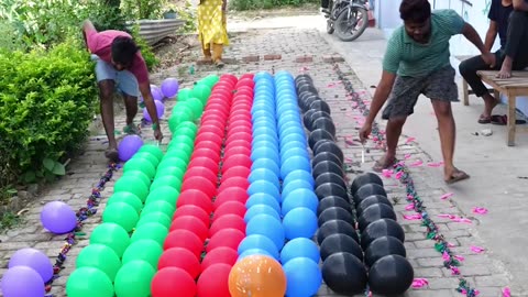 300 balloon game popping challenge race