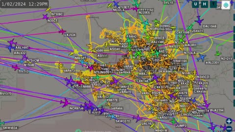 Jan 1-3 2024 - Phoenix Air Traffic Time Lapse Close Up -