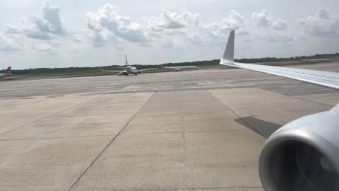 American 737-800 Takeoff out of Charlotte, Inflight, Firm Landing at New York JFK