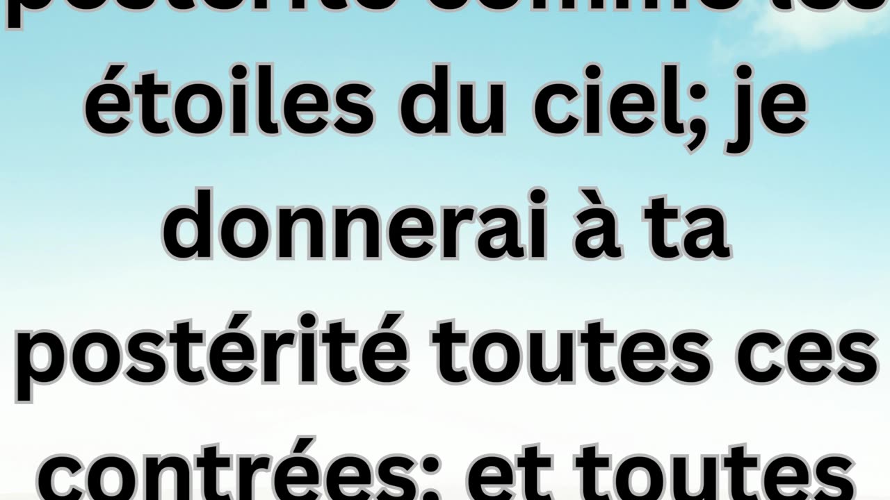 « La Promesse de Dieu à Isaac : Bénédiction et Fidélité » "Genèse 26:4-5"