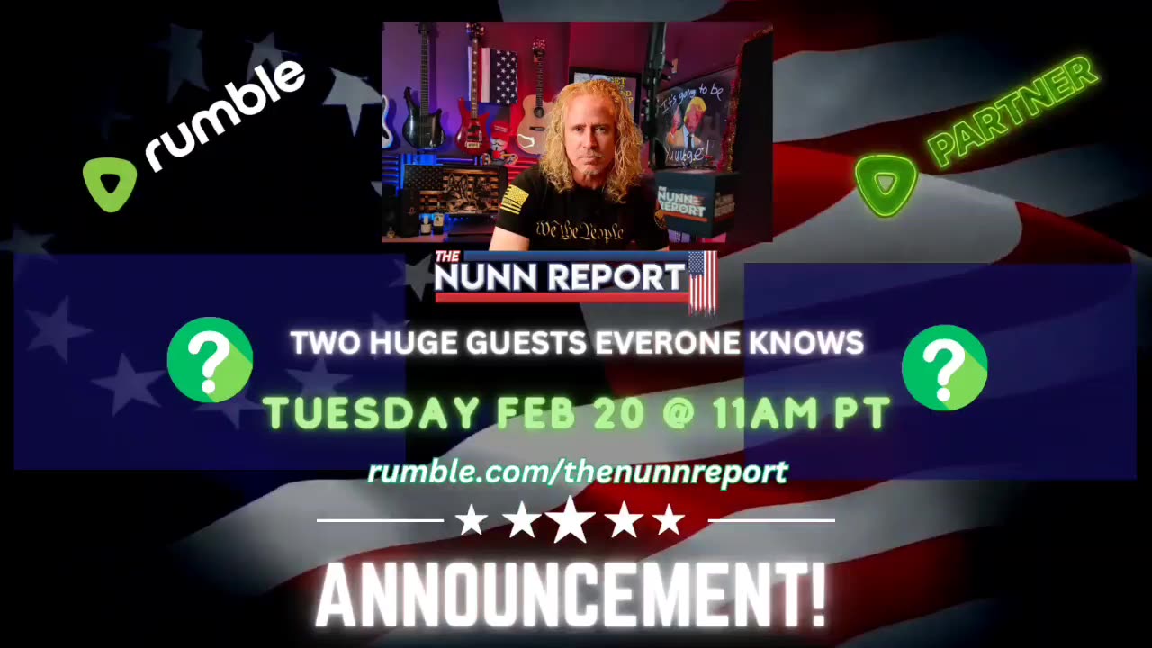 ANNOUNCEMENT! HUGE SHOW TUESDAY FEB 20 @ 11AM PT!