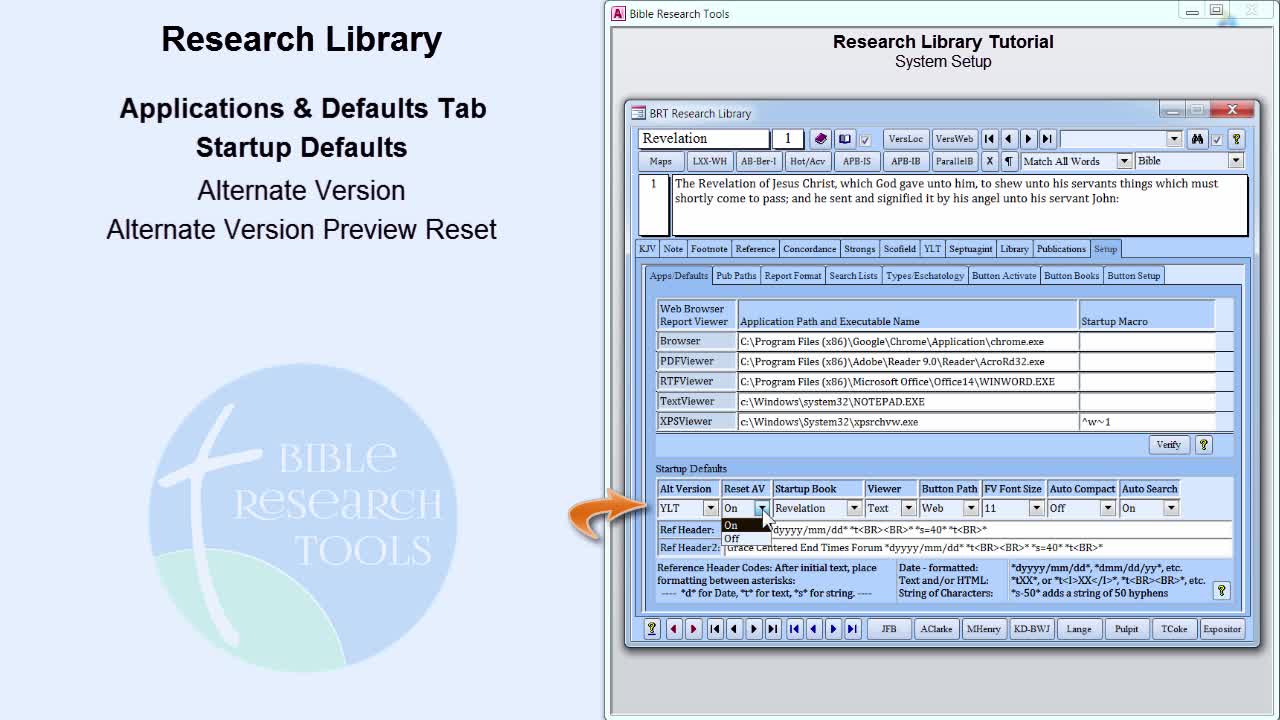 Research Library Tutorial 11: System Setup