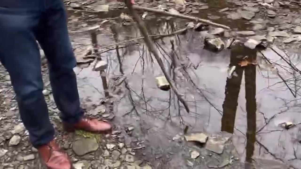 East Palestine Ohio Rainbows Appear In Water After Scraping