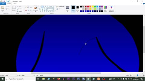 drawing blue beach on ms paint