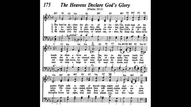 The Heavens Declare God's Glory (Song 175 from Sing Praises to Jehovah)