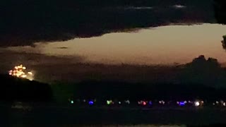 Fireworks across the Coosa River,