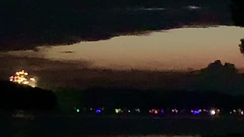 Fireworks across the Coosa River,