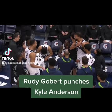 Rudy Gobert punches Kyle Anderson #nba #basketball #rudygobert #kyleanderson #minnesotatimberwolves