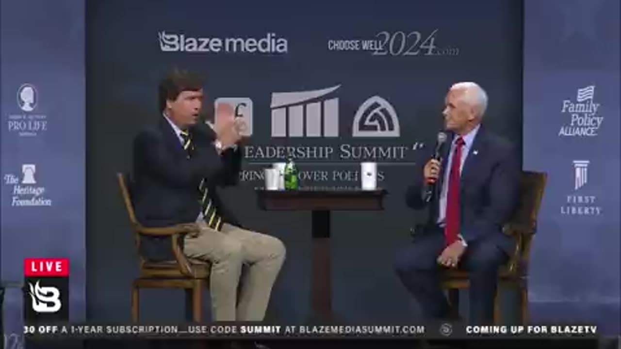 Tucker: "Do you think (J6) was an insurrection?" Pence: "I've never used the word 'insurrection....