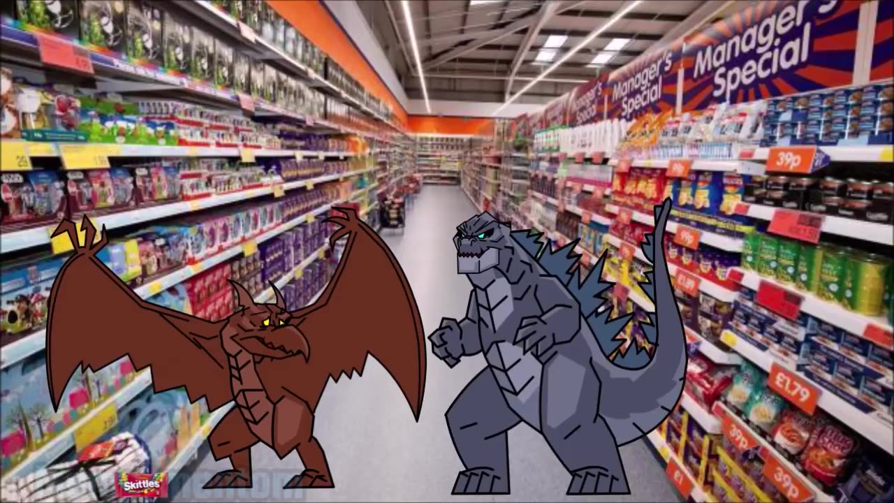 Rodan vs Godzilla Skittles Meme-Meme Mentom