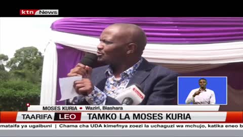 Waziri wa biashara Moses Kuria awapa wakulima masaa 72 kuyauza mahindi yao
