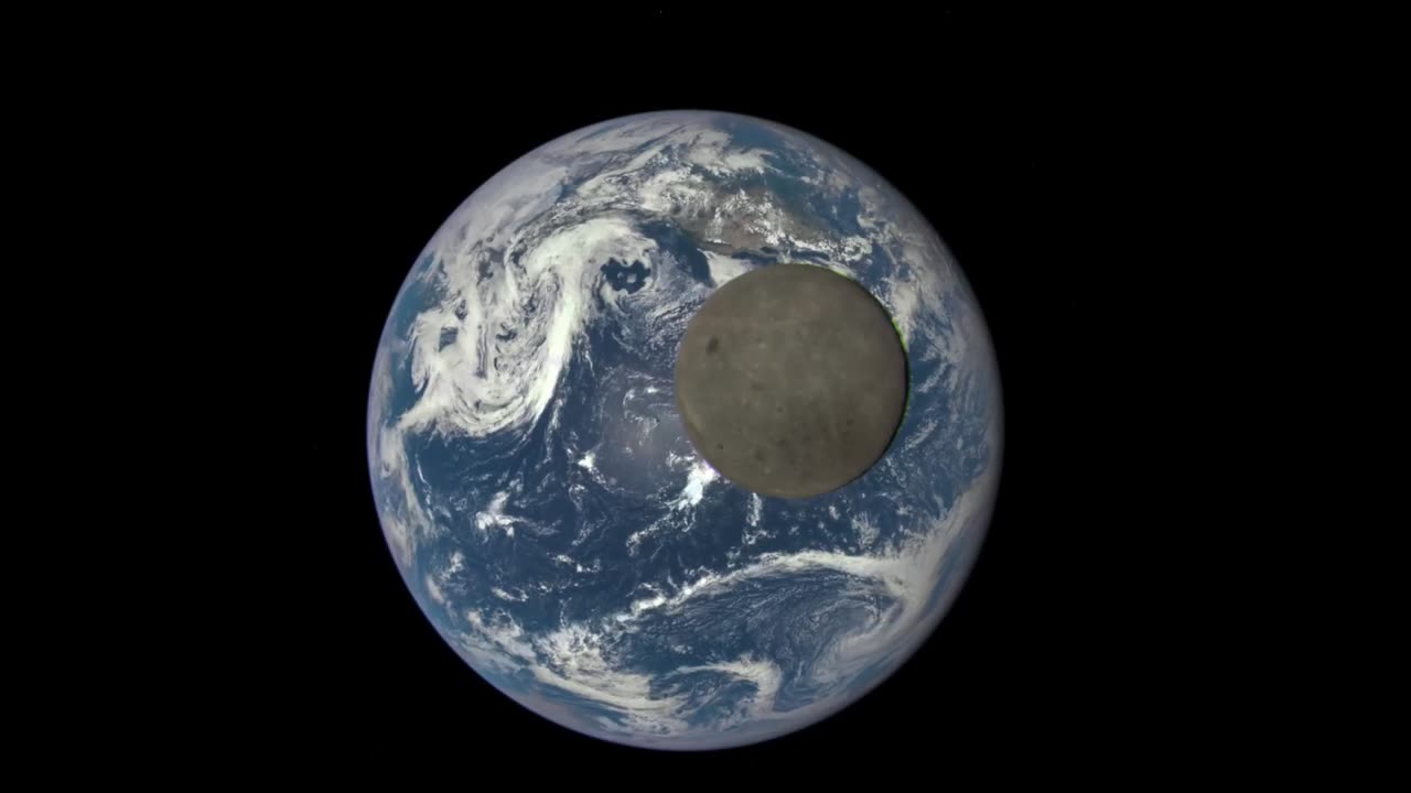 EPIC View of Moon Transiting the Earth.