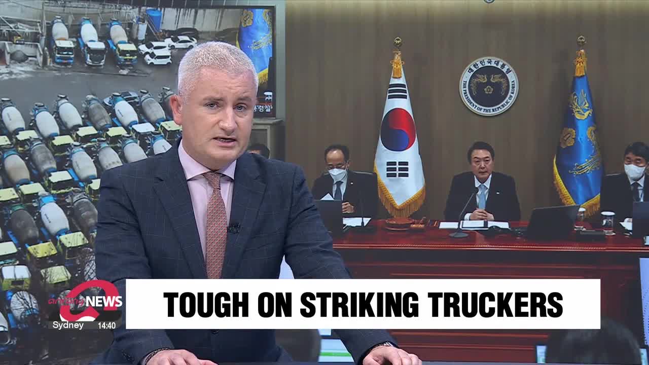 Pres. Yoon issues executive order for cement-field striking truckers to return to work at ...