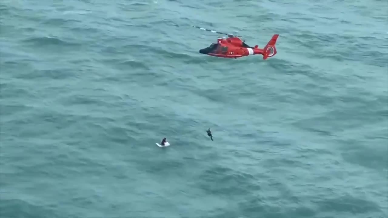 A fisherman in the US was swept out to sea during Hurricane Milton