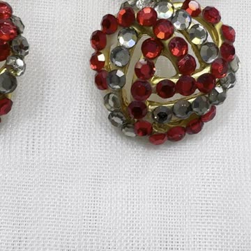 Handmade Unique 1.5” 18KGP Clip On Earrings Made with Swarovski Crystal