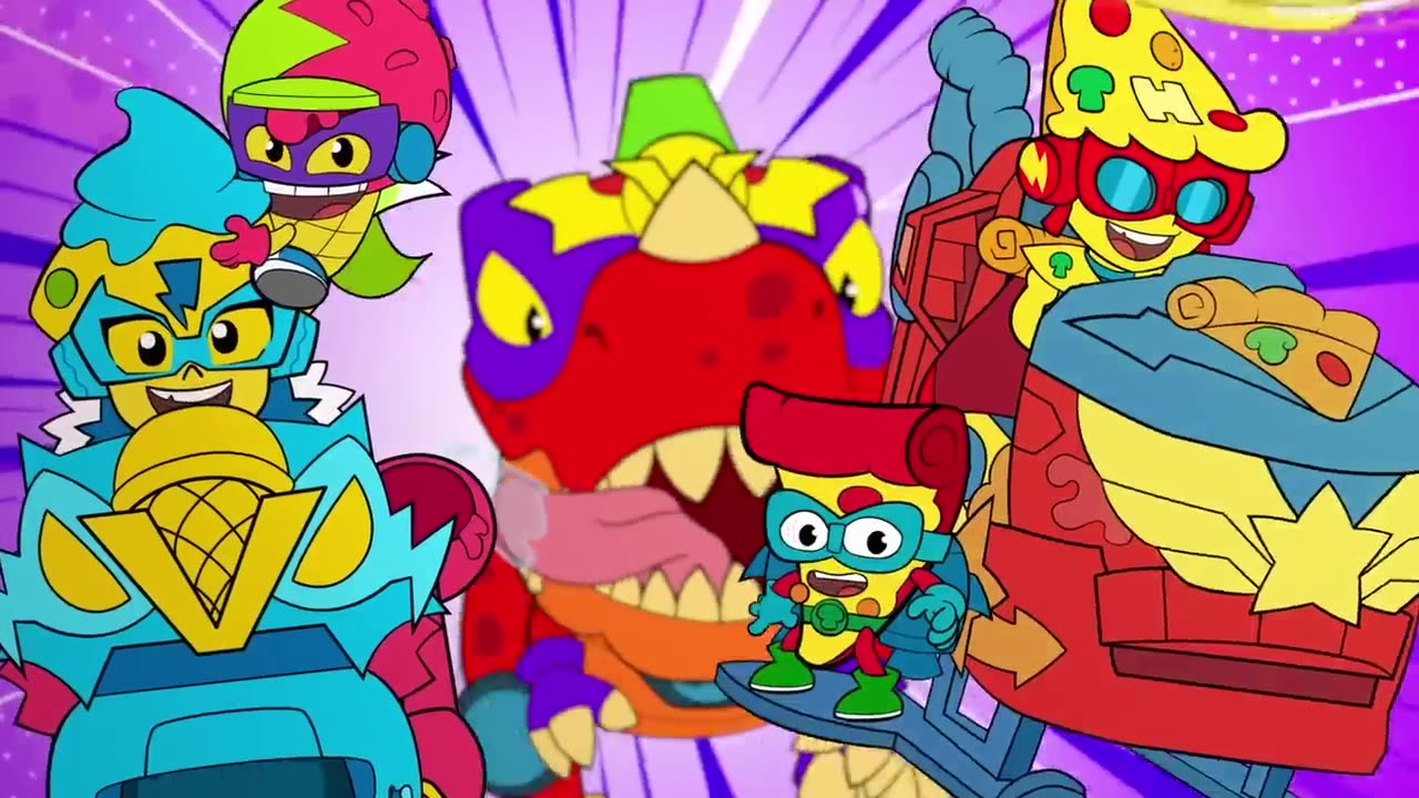 SUPERTHINGS NEON POWER 🍕 PIZZACOPTER and TURBO ICE 🍦 | Cartoons SERIES for Kids