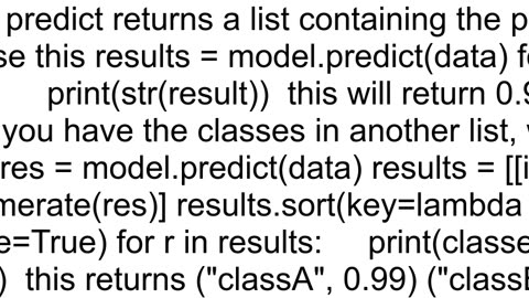 How to get the probability percentage in keras predicting model CNN