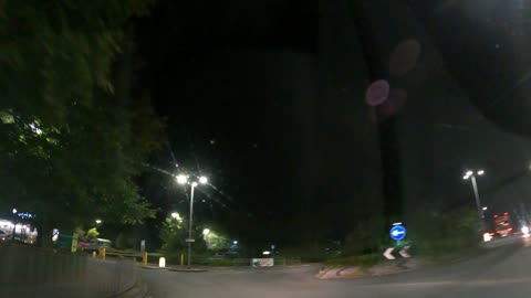 Night driving from a paid campsite to Tavistock speedlapse. Sep 2022