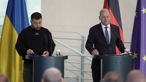 Zelensky and German Chancellor Olaf Scholz meet