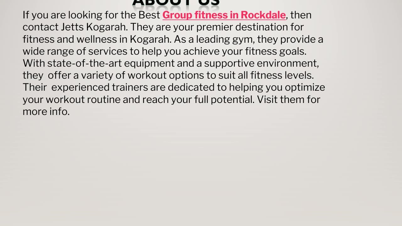 The Best Group fitness in Rockdale