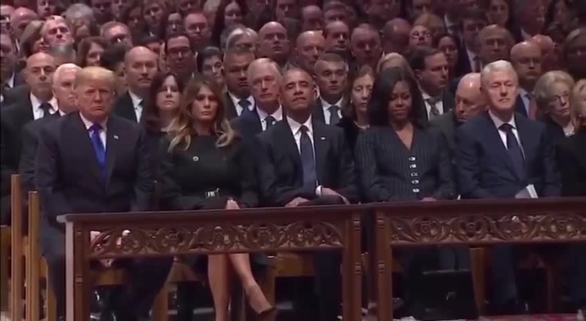 Bush Sr Funeral (Too late for the Evil)
