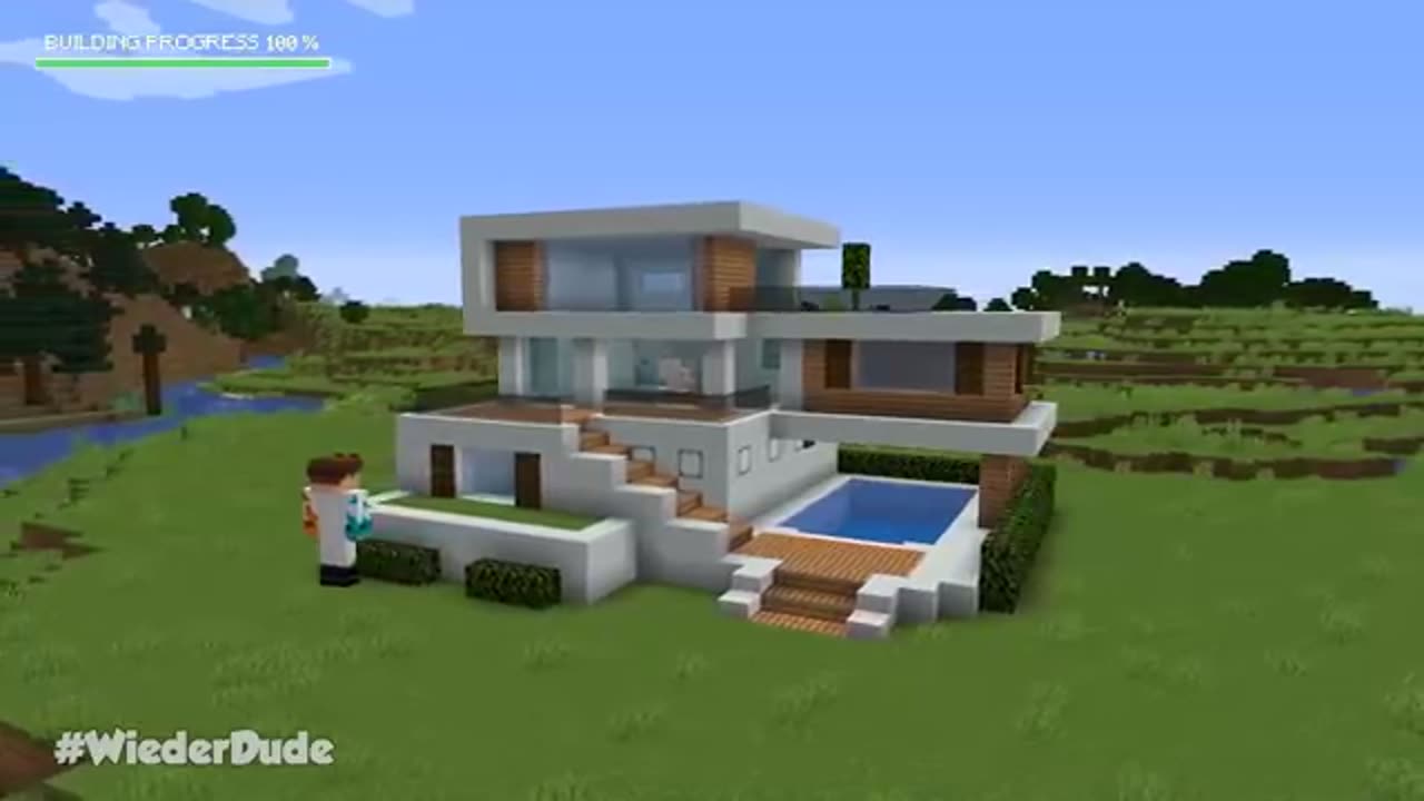 Minecraft_ How to Build a Modern House Tutorial