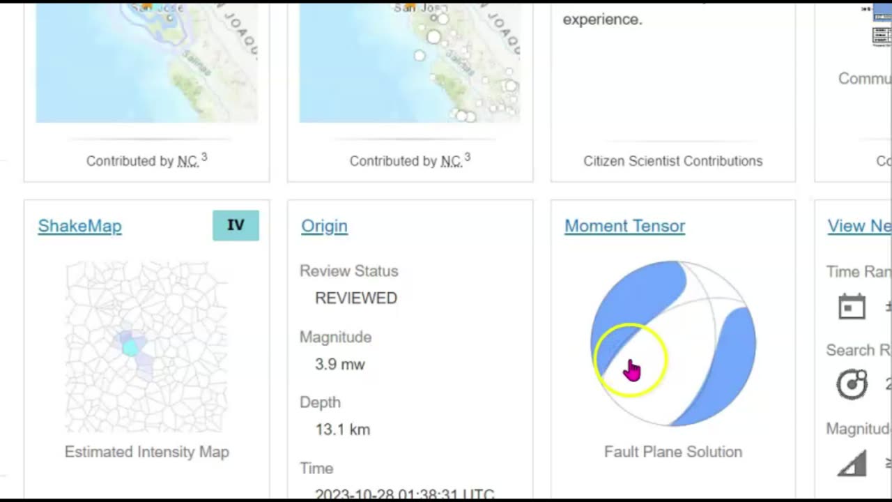 Moderate Earthquake Shake CA Bay Area, M 3.9 - SFO Airport